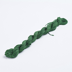 Dark Green Nylon Thread, Nylon Jewelry Cord for Custom Woven Bracelets Making, Dark Green, 2mm, about 13.12 yards(12m)/bundle, 10bundles/bag, about 131.23 yards(120m)/bag