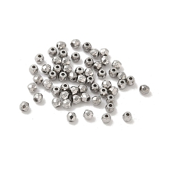 Нержавеющая Сталь Цвет 304 из нержавеющей стали бусы, граненый круглый бисер, цвет нержавеющей стали, 2x2 мм, отверстие : 0.7 мм