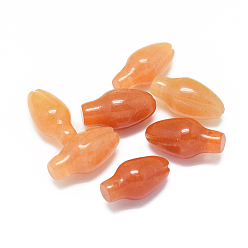 Красный Авантюрин Натуральный красный авантюрин подвески, цветок, 16.5~17.5x8~9 мм, отверстие : 0.8 мм