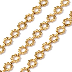 Настоящее золото 18K 304 цепочки с подвесками в виде цветов из нержавеющей стали, ионное покрытие (ip), несварные, с катушкой, реальный 18 k позолоченный, 9.5x7x1 мм