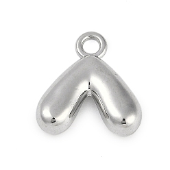 Платина Стойки подвески обшивки сплава, без кадмия, без никеля и без свинца, сердце прелести, платина, 18.5x17.5x6 мм, отверстие : 2.6 мм