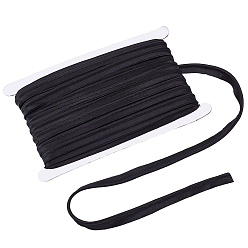 Черный 25м отделка губной тесьмой из полиэстерового атласа, для украшения дома, обивка, поделки своими руками, чёрные, 13x2.5 мм, около 27.34 ярдов (25 м) / комплект