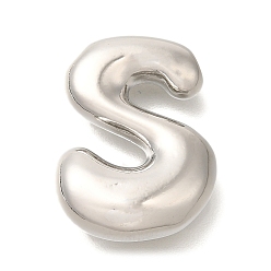 Letter S Стойки обшивки латунные подвески, без кадмия и без свинца, подвески с буквой az~z, Письмо с, 20~24x10~25x6~7 мм, отверстие : 2.5x3 мм