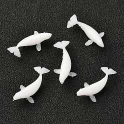 White 3D Resin Model, UV Resin Filler, Epoxy Resin Jewelry Making, Whale Shaped, White, 19x9.5x5mm