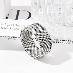 Нержавеющая Сталь Цвет 201 палец кольца из нержавеющей стали, широкое кольцо для унисекс, цвет нержавеющей стали, 10 мм, внутренний диаметр: 20 мм