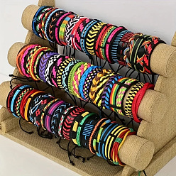 (52) Непрозрачная лаванда Плетеные браслеты из искусственной кожи для мужчин и женщин, разноцветные, 180 мм