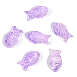 Средняя Орхидея Бусины лэмпворк , рыба, средне орхидеи, 15x8 мм, отверстие : 0.7 мм