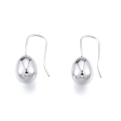 Платина Латунные серьги-капли с подвесками для женщин, платина, 26.9x9.6 мм, штифты : 0.8 мм