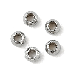 Нержавеющая Сталь Цвет Устойчивая к потускнению рондель 201 разделительные бусины из нержавеющей стали, цвет нержавеющей стали, 3x2 мм, отверстие : 1.5 мм