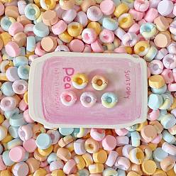 (52) Непрозрачная лаванда Непрозрачные кабошоны из смолы, имитация еды, пончик, разноцветные, 12.5x12.5x6.5 мм