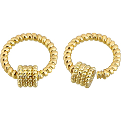 Настоящее золото 18K Латунные подвески с карабином, для изготовления ожерелий, долговечный, кольцо, реальный 18 k позолоченный, 22x3 мм, Винт: 8x7 мм, 8 шт / коробка