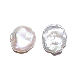 Морская Ракушка Натуральный кеши жемчуг бисер, культивированный пресноводный жемчуг, нет отверстий / незавершенного, самородки, цвет морской раковины, 14~18x11~14.5x3~5 мм