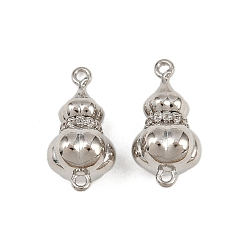 Платина Винтовые застежки из латуни с микропаве из кубического циркония, Горлянка, платина, 19.5x9.5x9 мм, отверстие : 1.2 мм