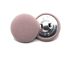 Розовый 1-кнопки металлические тканевые, плоско-круглые, туманная роза, 20 мм