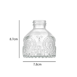 Прозрачный Стеклянная ваза с тиснением, украшение дома гидропо ниша ваза для растений ваза для цветов, прозрачные, 7.8x8.7 см