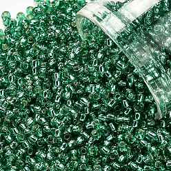 (24B) Silver Lined Dark Peridot Тохо 11/0 круглые бусины, японский бисер, (24 b) темный перидот с серебряной подкладкой, 11/0, 2.2 мм, отверстие : 0.8 мм, Около 1110 шт / 10 г