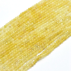 Yellow Opal Natural Yellow Opal Gradient Beads Strands, Gradient Style, Round, Faceted, 3mm, Hole: 0.5mm, about 153pcs/strand, 15.35 inch(39cm)