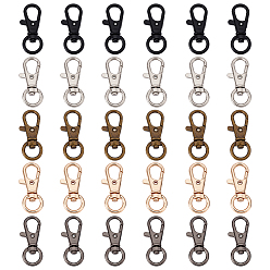 (52) Непрозрачная лаванда 30 шт 5 цвета поворотные застежки из сплава, разноцветные, 40x16.5x6.5 мм, отверстие : 7x10.5 мм, 6 шт / цвет