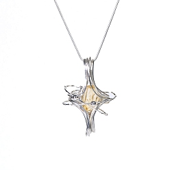 Citrine Natural Citrine Pendants Necklaces, Snake Chains, Planet, 19.69 inch(50cm)