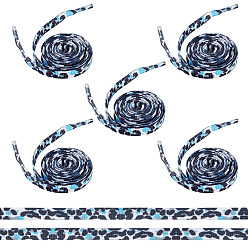 Темно-Голубой 5 пары полиэстеровых шнурков для обуви, глубокое синее небо, 1200x8~10x1 мм