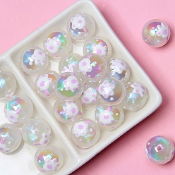 Звезда Белые акриловые бусины, круглые, звезда, 16 мм