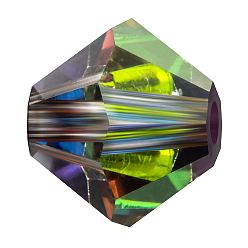 00030 281 Vitrail Medium Хрустальные бусины preciosa®, чешский хрусталь, биконус(451 69 302 рондель), 00030 281 витражная среда, 4 мм, отверстие : 0.8 мм
