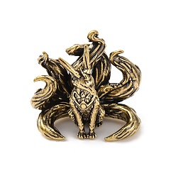 Античное Золото Украшения из латуни в виде лисы, для украшения рабочего стола домашнего офиса, античное золото , 26x26.5x22 мм