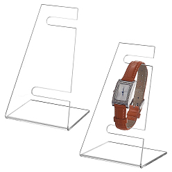 Прозрачный Акриловые подставки для часов в форме буквы L, прозрачные, 6.5x5.5x13.5 см