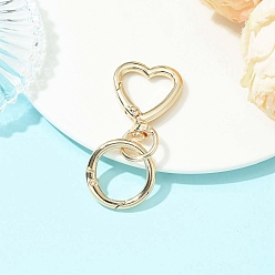 Золотой Застежками сплава поворотные, сердце, с пружинными кольцами ворот, золотые, 62 мм