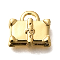 Золотой Стойки обшивки латунные подвески, прелести мешков, без кадмия и без свинца, долговечный, золотые, 12x13.5x5.5 мм, отверстие : 4x2 мм