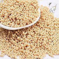 Персиковый Слойка Выпечка краска стеклянные бусины, арахис, розовые, 2x4.5x2 мм, отверстие : 0.8~0.9 мм, Около 15000 шт / фунт