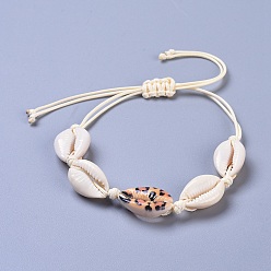 Разноцветный Регулируемые плетеные браслеты из бусин, с экологически чистым шнуром из корейского вощеного полиэстера, красочный, 13-3/8 дюйм (34 см)