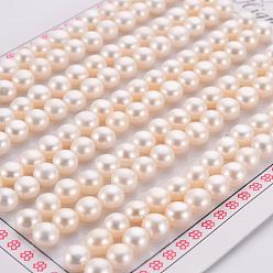 (404) Непрозрачное AB Кислое яблоко Естественный культурный жемчуг пресноводных, класс 3, половине просверлил, рондель, цветочный белый, 5x4 мм, Отверстие: 0.8 мм, о 160 шт / доска