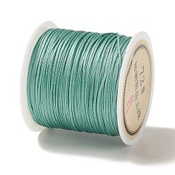 Medium Aquamarine 50 Yards Nylon Chinese Knot Cord, Nylon Jewelry Cord for Jewelry Making, Medium Aquamarine, 0.8mm