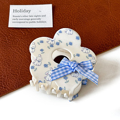 Цветок Заколки для волос с когтями из ацетата целлюлозы (смола), цветок, 75x69x42 мм