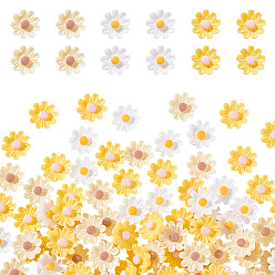 (52) Непрозрачная лаванда 150шт 3 цвета непрозрачная смола цветок кабошоны, разноцветные, 14.5x5 мм, 50 шт / цвет