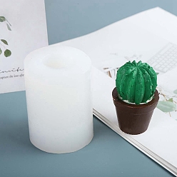 Белый Силиконовые формы для демонстрации кактусов своими руками, формы для литья смолы, для уф-смолы, изготовление ювелирных изделий из эпоксидной смолы, белые, 80 мм