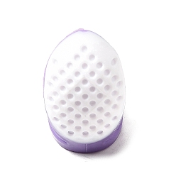 Лиловый Силиконовый и пластиковый наперсток для защиты пальцев при шитье и вышивке крестиком, сирень, 25x17x25 мм