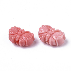 Hot Pink Synthetic Coral Beads, Butterfly, Dyed, Hot Pink, 8.5x13.5x5.5mm, Hole: 1.5mm