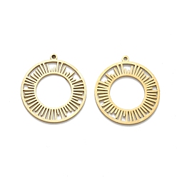 Золотой 201 подвески из нержавеющей стали, круглый солнечный шарм, золотые, 22.5x20.5x1 мм, отверстие : 1.2 мм