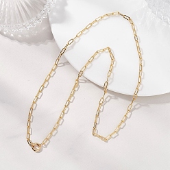 Золотой 3 Латунные цепочки-скрепки толщиной 1 мм с пружинными застежками, золотые, 17.52 дюйм (44.5 см)