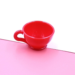 Красный Миниатюрная пластиковая мини-чашка из пвх, для кукольных аксессуаров, притворяющихся опорными украшениями, красные, 35x21 мм