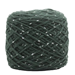 Зеленый Полиэфирная пряжа, твидовая пряжа, для вязания крючком принадлежности, зелёные, 6 мм, около 240.59 ярдов (220 м) / моток