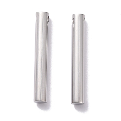 Stainless Steel Color Non-Tarnish 304 Stainless Steel Pendants, Column, Stainless Steel Color, 40x6mm, Hole: 2.7mm
