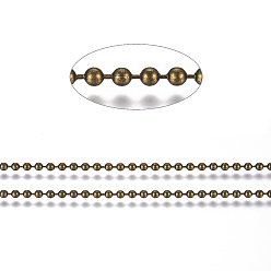 Antique Bronze Brass Ball Chains, Long-Lasting Plated, Soldered, with Spool, Cadmium Free & Nickel Free & Lead Free, Antique Bronze, 2.3mm, about 301.83 Feet(92m)/roll