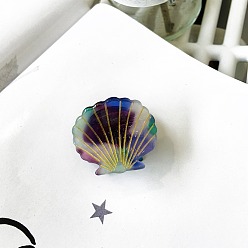 Черный Заколки для волос в форме ракушки из ацетата целлюлозы, аксессуары для волос для женщин и девочек, чёрные, 38 мм