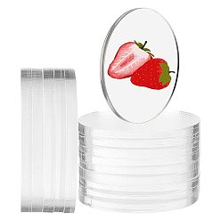 Clear Transparent Acrylic Display Base, Circle Blank Discs, Clear, 25x4mm