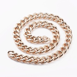 Light Gold Уф-покрытие ручной работы из абс-пластика, витые цепочки, золотой свет, Коннекторы : 33x25x8 мм, 39.37 дюйм (1 м) / прядь