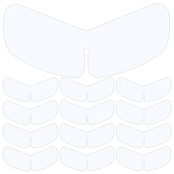 Прозрачный ПВХ воротник рубашки формирует опору, воротник-стойка, прозрачные, 42x96x0.2 мм