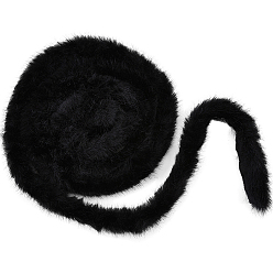 Черный 2м полоски искусственной шерсти для декорирования одежды, чёрные, 30 мм